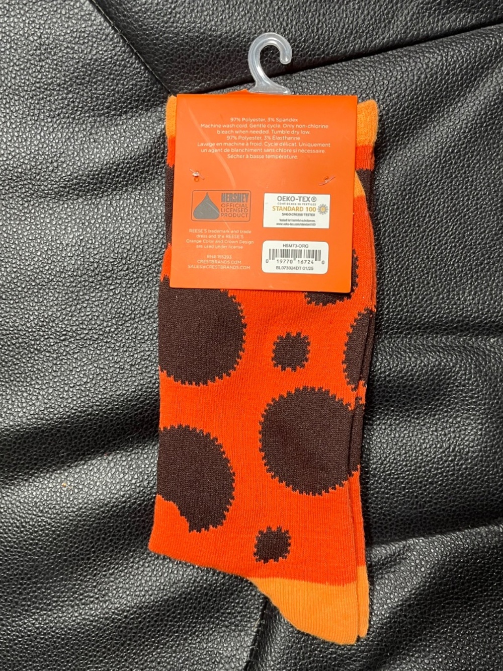 Reese’s Peanut Butter Cup Socks • Novelty Crew Socks • NEW With Tags - Picture 2 of 5